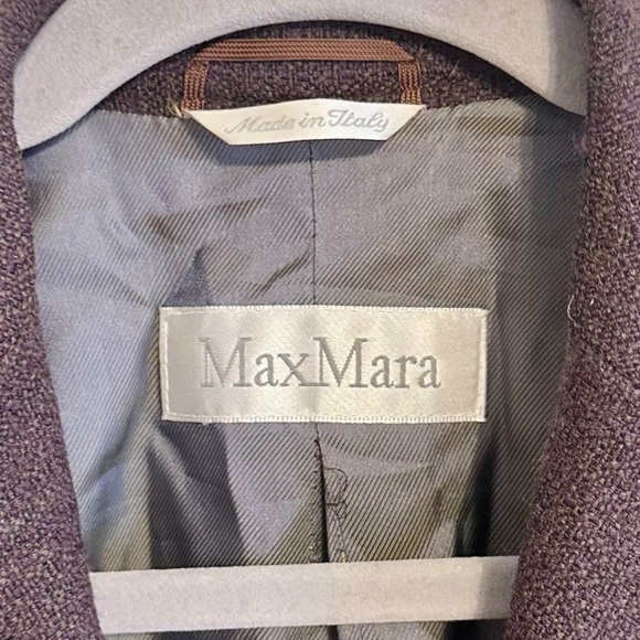 MaxMara Women’s Wool Cropped Blazer Jacket Size 6 Purple - Picture 5 of 11